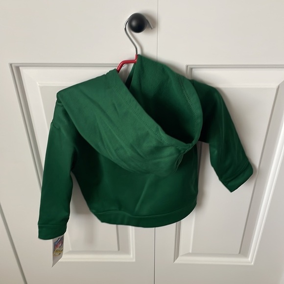 NFL New York Jets infant Boys' Poly Fleece Green NY Hooded Sweatshirt size 18M - Picture 3 of 6